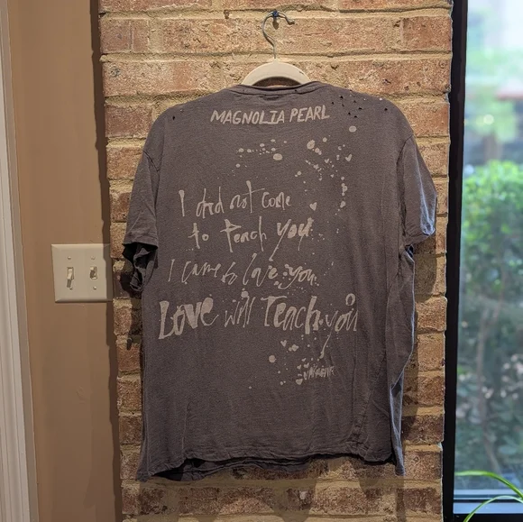 Magnolia Pearl Charcoal Graphic Peace & Love Tee - Picture 3 of 3